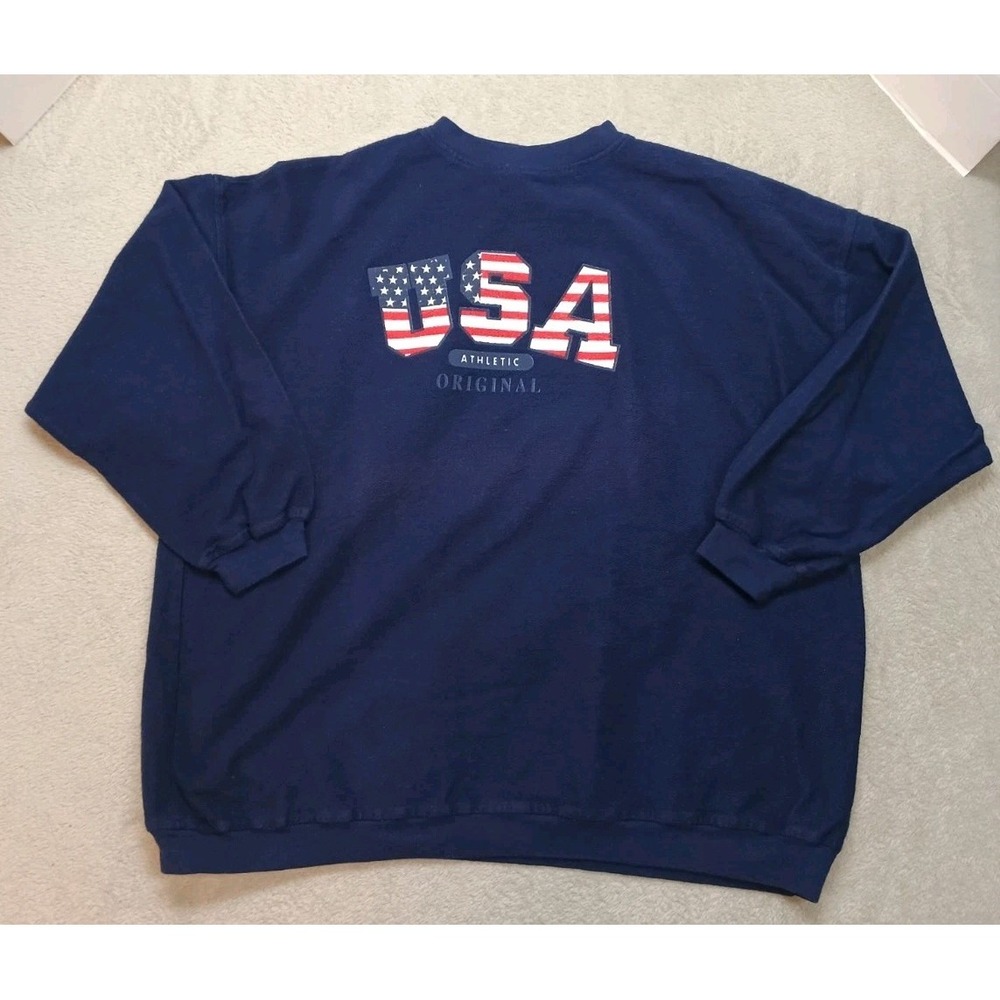 USA Athletic Original Navy Blue Sweatshirt Men's Size Small 90s New York Laundry